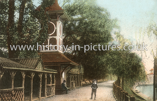 Promenade and Clock Tower, Ilford, Essex. c.1907